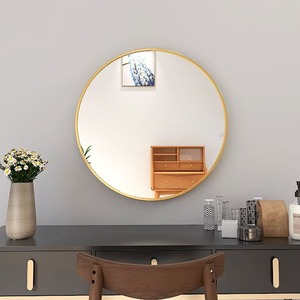 Round <strong>Mirror</strong> 20 Inch <strong>White</strong>/Black/Gold <strong>Circle</strong> Wall Stainless Steel Framed for Bedroom Bathroom Living Room - Product Image 4