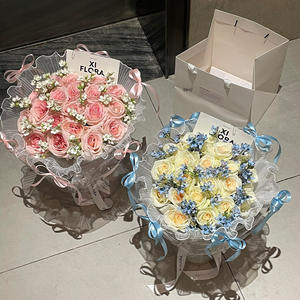 Simulation rose holding a hug bucket aromatherapy flower soap bouquet graduation season birthday gift holiday hand bouquet - Product Image 3