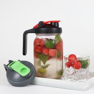 86mm bocca larga coperchio in plastica per beccuccio per vasetto di vetro coperchio con manico - Product Image 1