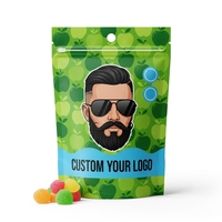 Emballage de bonbons comestibles en aluminium personnalisé 500 mg 3,5 g 7 g 1 g, sacs en plastique refermables résistants aux enfants, sacs en mylar