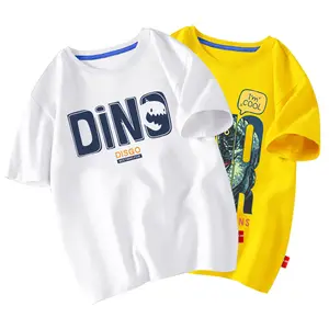 Boy Summer Clothing Children's Short-sleeved T-shirt Teens Round Neck Heavyweight T-shirt Bulk T Shirts Cotton T Shirt