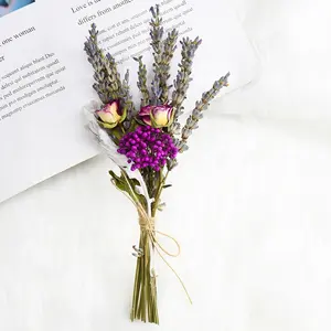 Sumflora युन्नान रचनात्मक बिक्री के लिए सूखी सूखे फूल गुलदस्ता rabbittail घास फूल मिनी गुलदस्ता