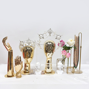 Chất lượng cao Rose Gold Chrome đầu người giả đứng Electroplated mannequin Head DRESS hình thức trang sức Kính mát Mũ tóc giả hiển thị - Product Image 6