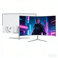 Moniteur LED pour ordinateur blanc 24 27 pouces 1k Moniteur de jeu à écran incurvé 165hz Moniteurs PC de jeu avec éclairage noir