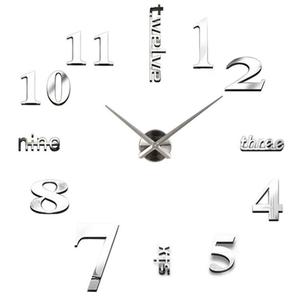 SY87 autocollant mural décoratif 3D sans cadre numérique bricolage <span class=keywords><strong>horloge</strong></span> murale usine pas cher en gros maison salon acrylique aiguille résine - Product Image 2