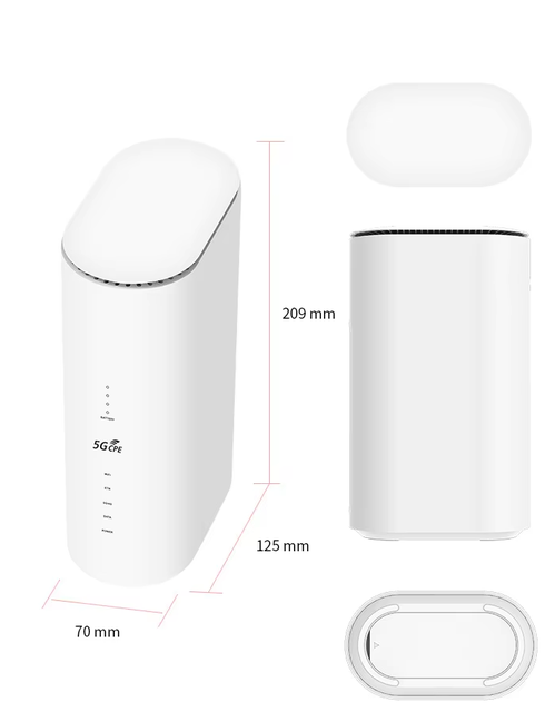 NR500 5G CPE WiFi Router, 1200Mbps Portable Indoor 5G LTE Modem, Pocket WiFi Hotspot with SIM Card Slot for Home Use