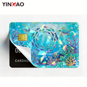 Adesivo Personalizzato Olografico Effetto Vetro Rotto per Carte <span class=keywords><strong>di</strong></span> <span class=keywords><strong>Credito</strong></span>, Skin in Vinile Personalizzata, Cover per Carte Bancarie, Logo Branding, Adesivo Impermeabile Fustellato - Product Image 5
