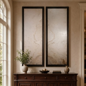 Dipinto su Marmo Naturale, Arte Murale in Pietra Naturale per Soggiorno Moderno, Decorazione d'Interni per Villa di Lusso - Product Image 2
