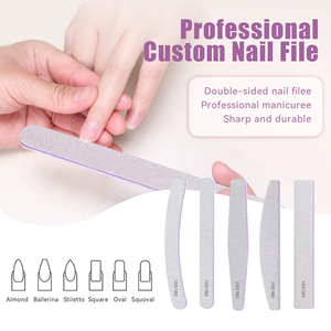 Limes à Ongles Personnalisées avec Logo Privé, Forme Demi-Lune Zèbre, Grains <span class=keywords><strong>80</strong></span> 100 120 150 180 240 - Product Image 3