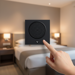 Mini-téléphone mural pour hôtel, design compact 86x86mm, service SOS à un bouton pour salle de bain des clients - Product Image 2