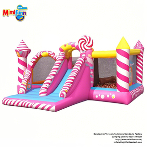Casa de rebote al aire libre Salto Castillo hinchable Fun City Playground Jumping Castle Combo con tobogán - Product Image 5