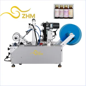 ZHM brand Desktop Manual Hand pressed Adhesieve Sticker Labeling Machine Label Applicator for Round Bottles