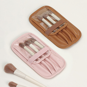 Estuche de Viaje para Brochas de Maquillaje de Piel Sintética, Bolsa para Herramientas de Belleza, Ideal para Regalo - Product Image 1