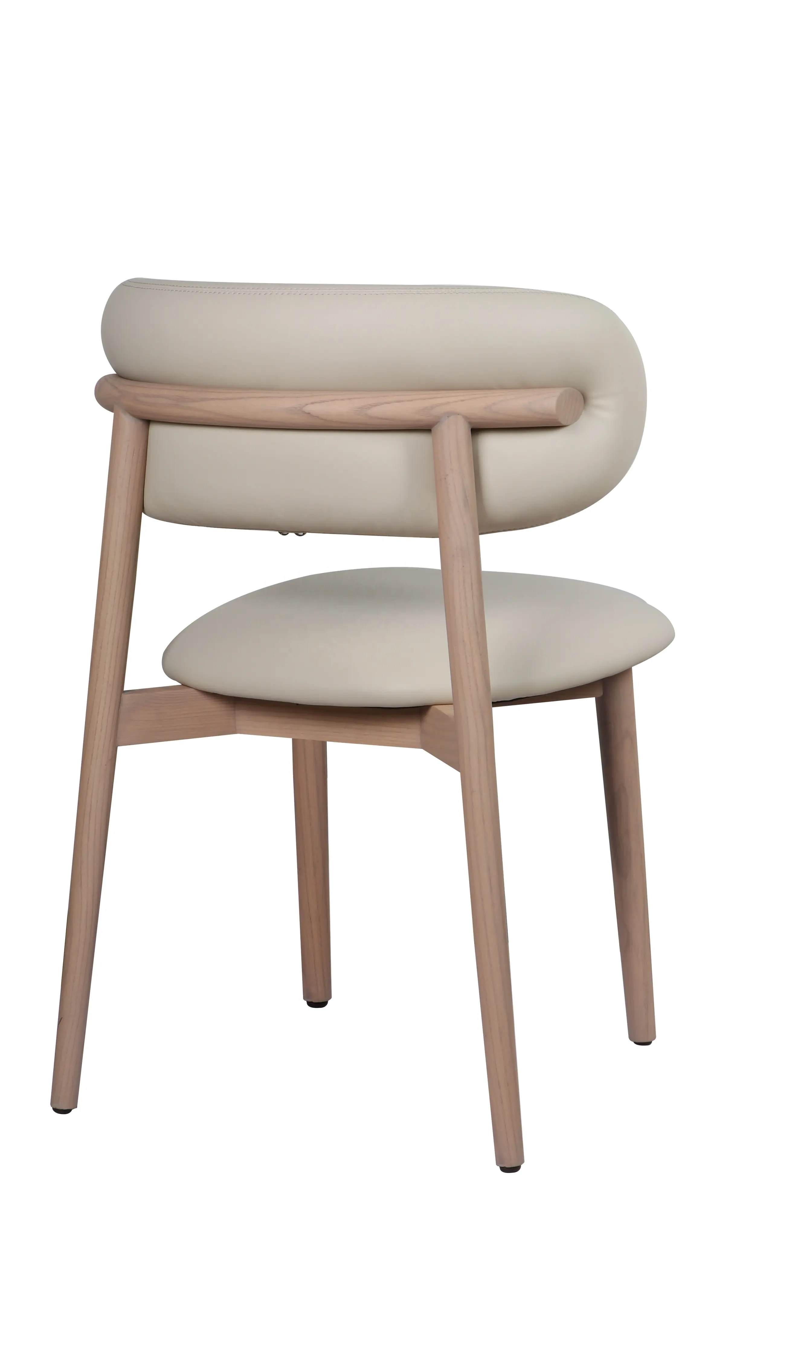 Luxus weiß Mikrofaser Leder-Esszimmerstuhl moderne Stühle Beine Heimmöbel Massivholz Esszimmerstuhl für Wohnzimmer Holz