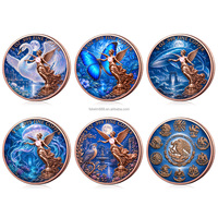 Koin Tembaga Dewi Bersayap Liberty 5 oz 999 Nature Swan Whale Mythology High Relief Koin Tembaga Koleksi Suvenir Hadiah