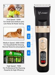 Şarj edilebilir elektrikli düşük gürültü <span class=keywords><strong>Pet</strong></span> küçük hayvanlar saç kesici kesme makinesi ev <span class=keywords><strong>Pet</strong></span> saç tımar kesme - Product Image 3