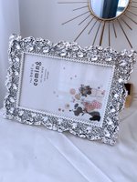 Cadre photo en plastique 4*6 5*7 8*10 Perles Or Argent Résine Diamant Style Européen Imprimé UV 2 couleurs Haute Qualité Marque IELE