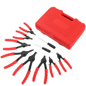 Set tang cincin jepit dan klip baja karbon tinggi 11-potong eksklusif lintas batas untuk alat perbaikan perangkat keras otomatis - Product Image 1