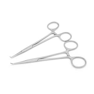 Yjianmei Pinces chirurgicales hémostatiques courbées à dents complètes pour la fixation tissulaire, instrument de ligature à angle droit, utilisation manuelle - Product Image 1