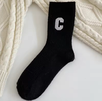 Chaussettes Jacquard en Laine/Nylon Brodé pour Femme, Modèle Standard, Collection Printemps 2026, Design Manchette et Corps, Usage Quotidien, Vente en Gros