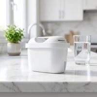 Kartrid Filter Air Alkali PH Balance dengan Karbon Aktif dan Plastik, Mengurangi Fluorida, Timbal, dan Tembaga, Pengganti Pitcher