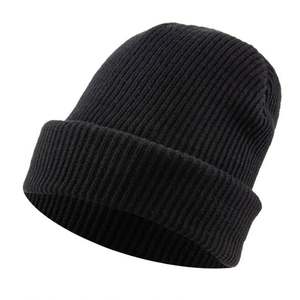 Custom logo <b>Small</b> Order Unisex Autumn Winter Beanie Thick Solid Color Knitted Beanie - Product Image 5