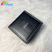 Boîte cadeau personnalisée en cuir carrée pour montre, design écologique et durable, protection intégrée, présentoir, logo personnalisé