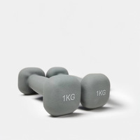 Ensemble d'haltères en vinyle et néoprène de forme carrée, 1kg, 2kg, 3kg, équipement de fitness, ensemble d'haltères enduits de vinyle multicolore pour femmes