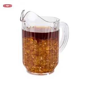 En polypropylène clair bière thé pichet en verre avec couvercle jus pichet carafe à lait bouteille de boisson en plastique cruche d'eau