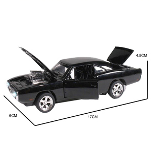 Modellino Auto in Lega Jacko Toys <span class=keywords><strong>Fast</strong></span> <span class=keywords><strong>Furious</strong></span> 7 Dodge Charger con Cofano Apribile, Confezione da 12 Pezzi, Giocattolo da Collezione EN71 ASTM - Product Image 5