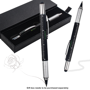 Promotional Multi-Functional Plastic Ballpoint <b>Pen</b> With 6-in-1 Stylus Screen Touch Custom Logo Printed for Stationery Gifts - Product Image 4