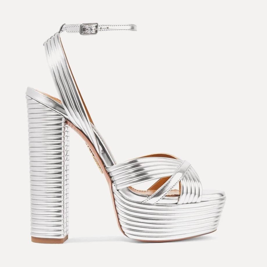 Amazon.com: Zapatos de mujer de tacón alto, plataforma para zapatos,  pajarita, zapatos de tacón alto para fiesta, color plateado : Ropa, Zapatos  y Joyería