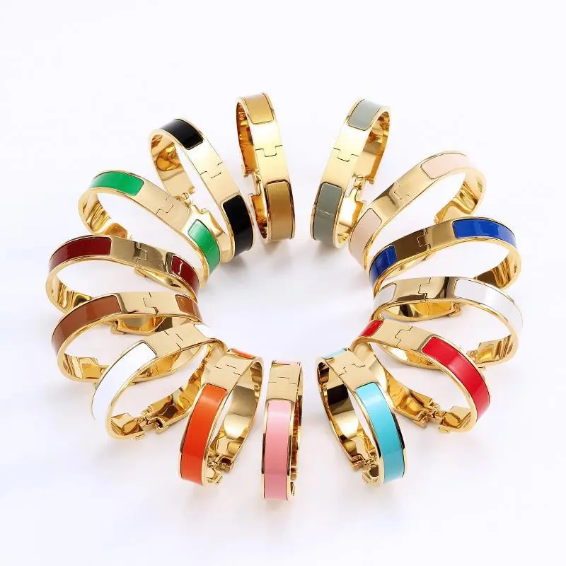 Bracelet en acier titane lettre H bracelet européen et américain à la mode bracelet tendance en acier inoxydable titane bijoux en acier