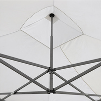 Tente pliante pop-up 3x3m avec logo personnalisé, cadre robuste noir, tissu Oxford imperméable, gazebo pliable pour salon professionnel