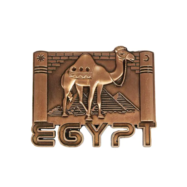 Wholesale Metal Gift Antique Egyptian Pyramids Camel Fridge Magnet Egypt Souvenir