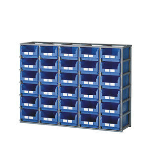 Fami Ed Series Shelf With 30 Places L1765 D460 H1300 Dark <b>Grey</b> Ral7000 Tool <b>Cabinet</b> - Product Image 1