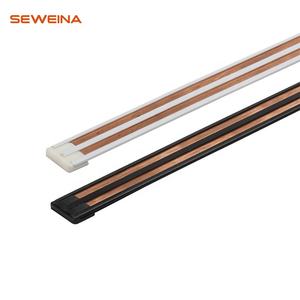 초박형 마그네틱 트랙션 트랙, 2 와이어 구리 스트립 가이드 레일 전기 슬롯, 슈퍼마켓 선반에 적합 - Product Image 6