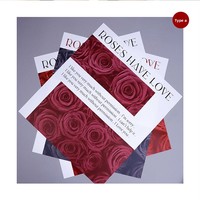 Nouveau Papier d'Emballage Floral Mat 7 Plis Imperméable Thème Rose Tendance Internet Style Anglais Minimaliste Romantique 50x57cm