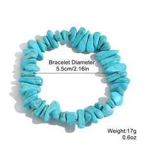 Wholesale Custom Elastic Natural Stones <b>Beads</b> <b>Bracelet</b> Bohemian Vintage Turquoise <b>Bracelet</b> - Product Image 2