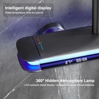 Robinet de Douche Thermostatique Intelligent en Laiton, Design Clavier Piano, Affichage Numérique, Mitigeur de Douche Intelligent pour Hôtels