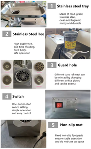 เครื่องทำไส้กรอกขายดี เครื่องบดเนื้อร้านอาหาร ราคาขายส่ง เครื่องบดกระเทียม เครื่องสับ - Product Image 4