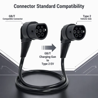 Câble adaptateur de charge EV GB/T vers Type 2, pistolet de charge standard chinois vers Type 2 européen, câble de conversion de charge EV
