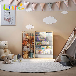 Étagère à livres moderne en bois pour enfants et rangement pour animaux en <span class=keywords><strong>peluche</strong></span>, organisateur de livres pour tout-petits peu encombrant pour la maison - Product Image 2