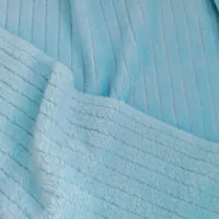 2022 nouvelle mode doux épais 100% polyester fil tricoté teint en flanelle côtelée corail polaire pour pyjamas