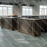 Nouveau design populaire en bois mariage événement bar table location bar en bois