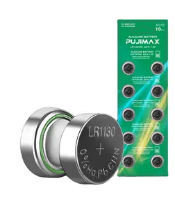 PUJIMAX 100 יחידות קיבולת גדולה עמיד AG10 189 LR54 389 L1130 10 יח'\כרטיס 1.5V סוללת כפתור אלקליין לשלט רחוק