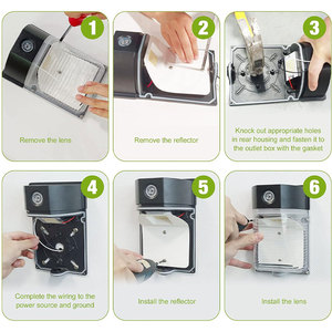 Hoàng hôn đến bình minh Nhôm dẫn tường ánh sáng ngoài trời không thấm nước cảm biến vách ngăn đèn cho vườn nhà để xe sân & lối vào - Product Image 5