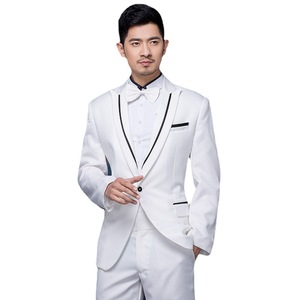 white christmas dresses Grey 3 Piece Tweed Business Casual Slim Fit Men Suit Groom Wedding Dress Grey / 40r