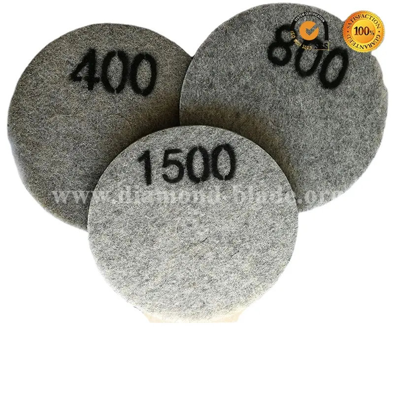 17 ''diamante lã/fibra almofadas de polimento para polimento de piso de concreto e pedra fina