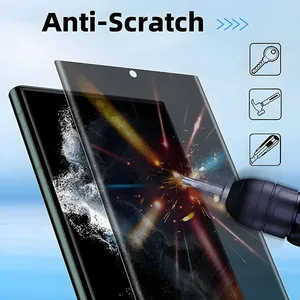 Protector de pantalla de vidrio templado curvo con pegamento completo de alta calidad 9H 3D para Samsung Galaxy S23/S21/S22 película de vidrio ultra templado - Product Image 4